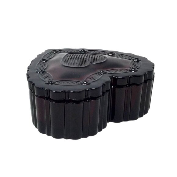 Vintage Avon 1876 Cape Cod Collection Ruby Red Glass Heart-Shaped Trinket Box - Picture 8 of 14